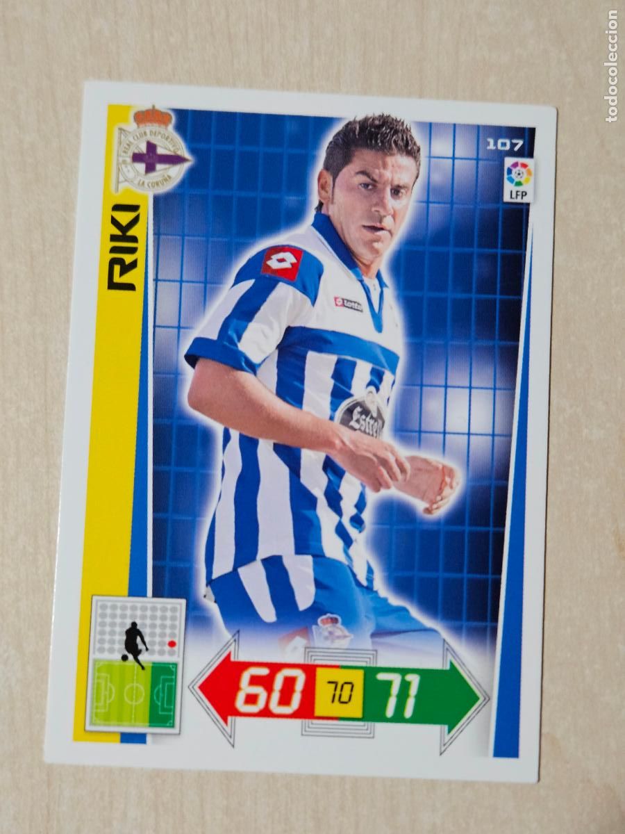 Cromos de f&uacute;tbol: FICHA N&ordm; 107 RIKI - ADRENALYN 12 13 - PANINI 2012 -13 - CROMO - DEPORTIVO DE LA CORU&Ntilde;A