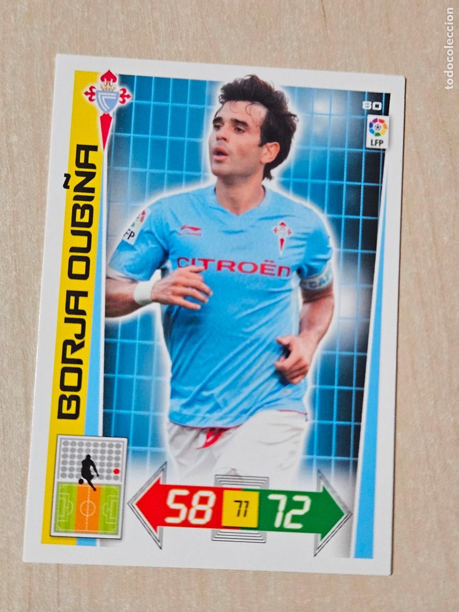 Cromos de f&uacute;tbol: FICHA N&ordm; 80 BORJA OUBI&Ntilde;A - ADRENALYN 12 13 - PANINI 2012 -13 - CROMO - REAL CELTA