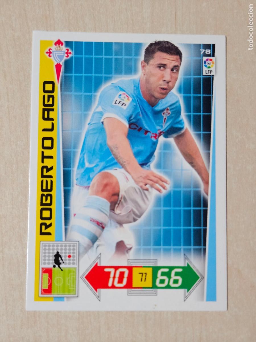 Cromos de f&uacute;tbol: FICHA N&ordm; 78 ROBERTO LAGO - ADRENALYN 12 13 - PANINI 2012 -13 - CROMO - REAL CELTA