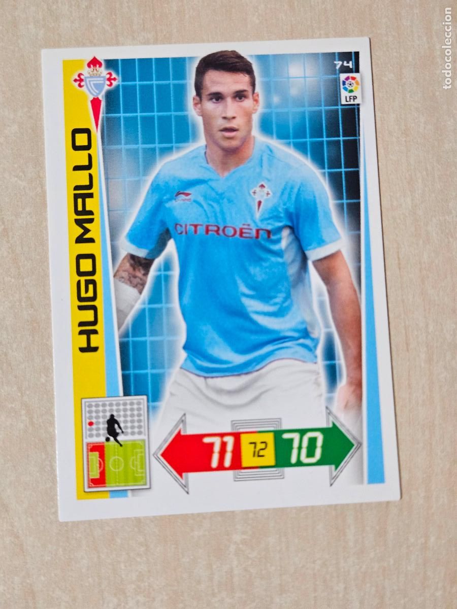 Cromos de f&uacute;tbol: FICHA N&ordm; 74 HUGO MALLO - ADRENALYN 12 13 - PANINI 2012 -13 - CROMO - REAL CELTA