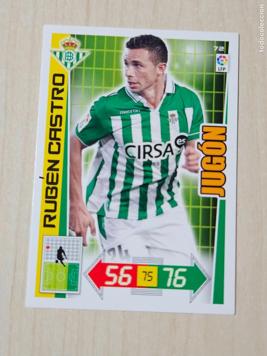Cromos de f&uacute;tbol: FICHA N&ordm; 72 RUBEN CASTRO - ADRENALYN 12 13 - PANINI 2012 -13 - CROMO - REAL BETIS