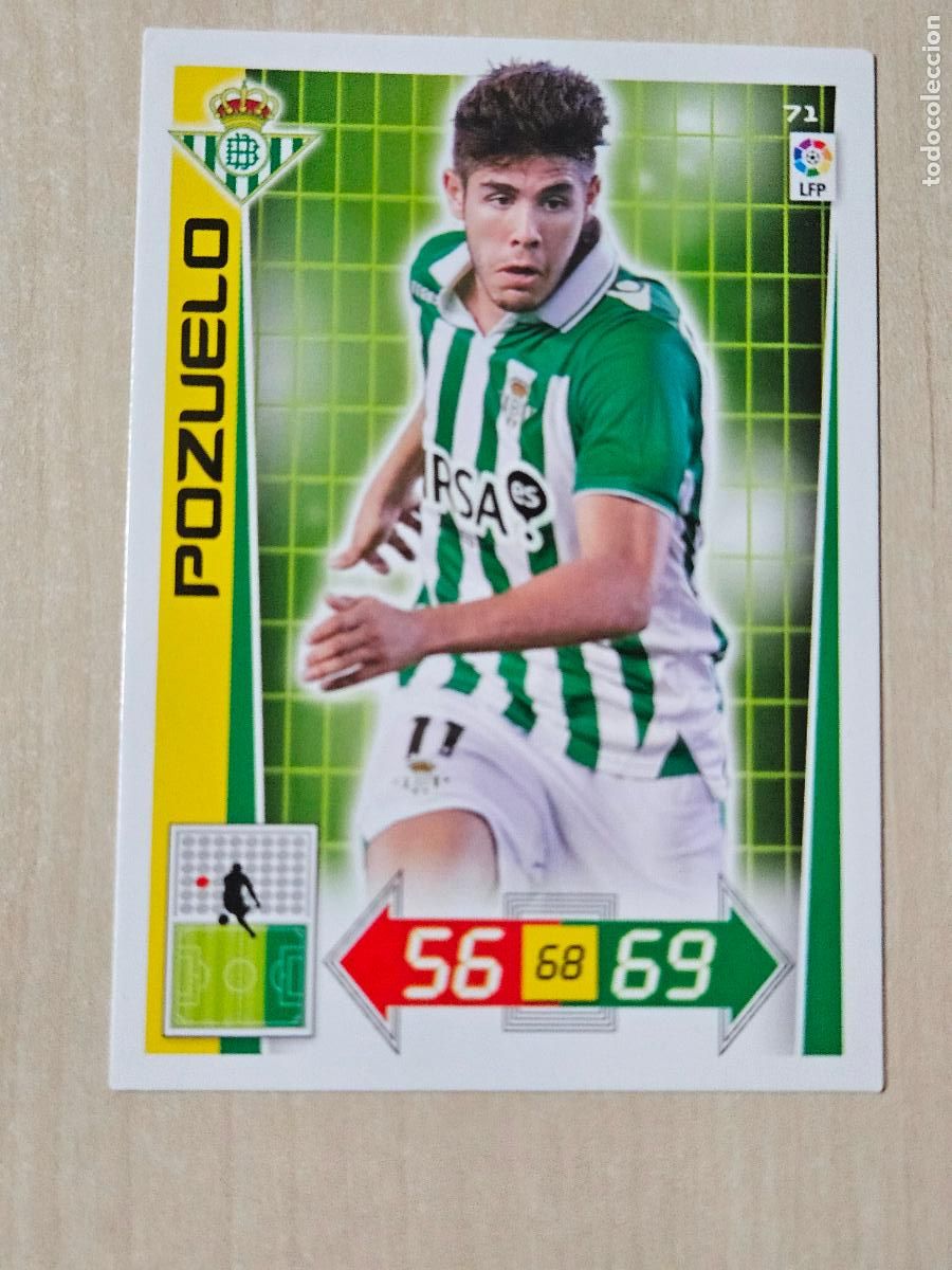 Cromos de f&uacute;tbol: FICHA N&ordm; 71 POZUELO - ADRENALYN 12 13 - PANINI 2012 -13 - CROMO - REAL BETIS