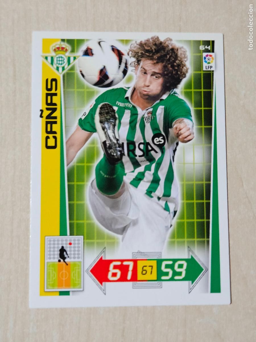 Cromos de f&uacute;tbol: FICHA N&ordm; 64 CA&Ntilde;AS - ADRENALYN 12 13 - PANINI 2012 -13 - CROMO - REAL BETIS