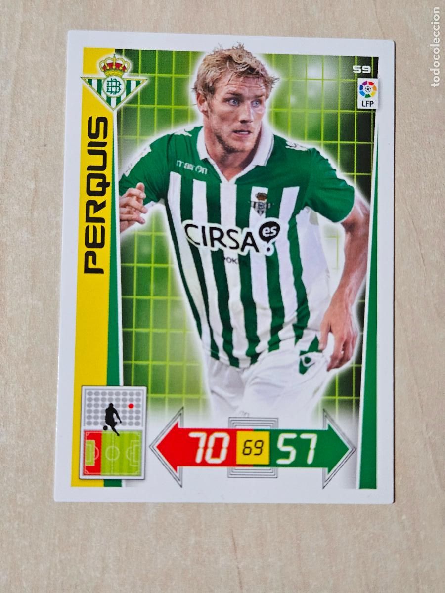 Cromos de f&uacute;tbol: FICHA N&ordm; 59 PERQUIS - ADRENALYN 12 13 - PANINI 2012 -13 - CROMO - REAL BETIS