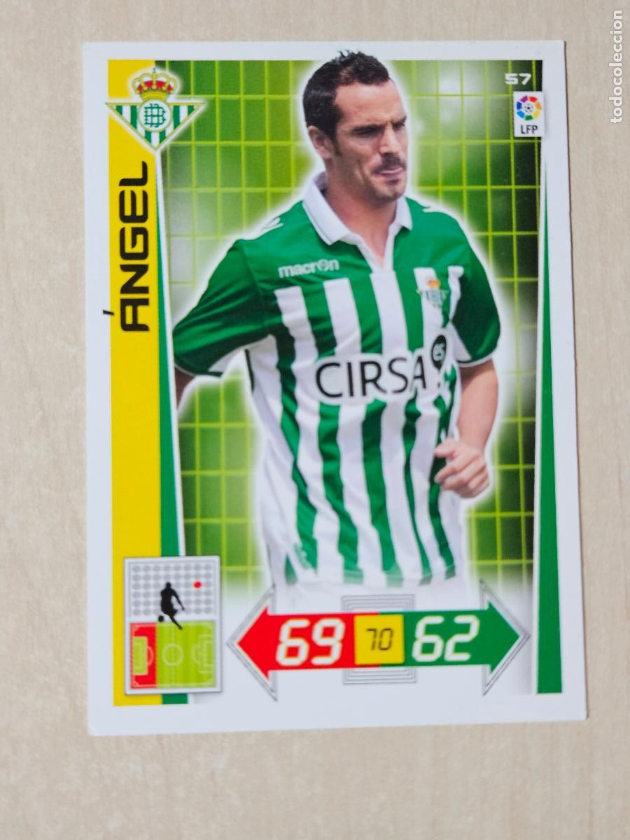 Cromos de f&uacute;tbol: FICHA N&ordm; 57 ANGEL - ADRENALYN 12 13 - PANINI 2012 -13 - CROMO - REAL BETIS