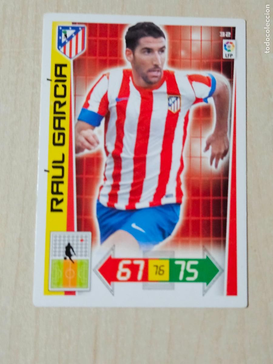 Cromos de f&uacute;tbol: FICHA N&ordm; 32 RAUL GARCIA - ADRENALYN 12 13 - PANINI 2012 -13 - CROMO - ATLETICO DE MADRID