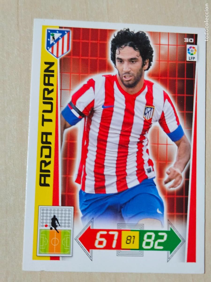 Cromos de f&uacute;tbol: FICHA N&ordm; 30 ARDA TURAN - ADRENALYN 12 13 - PANINI 2012 -13 - CROMO - ATLETICO DE MADRID
