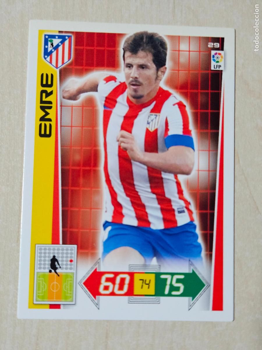 Cromos de f&uacute;tbol: FICHA N&ordm; 29 EMRE - ADRENALYN 12 13 - PANINI 2012 -13 - CROMO - ATLETICO DE MADRID