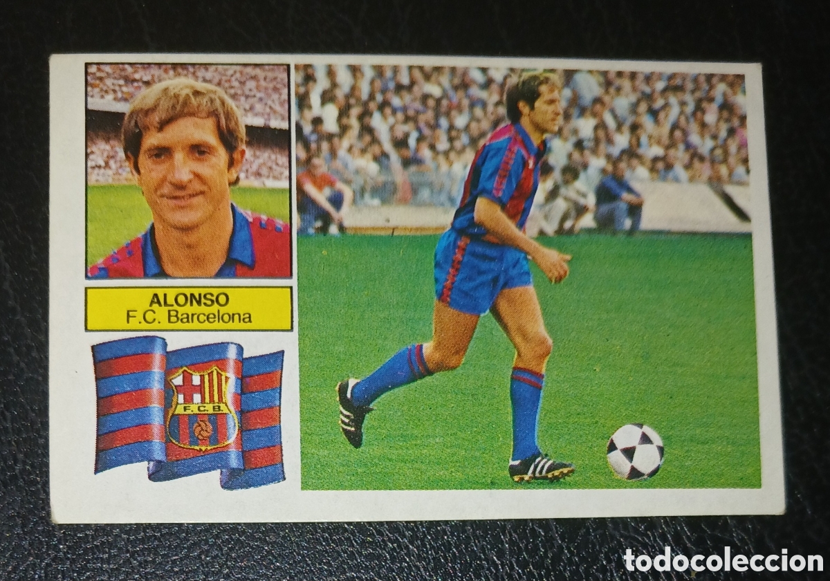 Cromos de f&uacute;tbol: Cromo Alonso F.C. Barcelona Liga 82/83 Este sin pegar (Variante de primera tirada / con FCB)