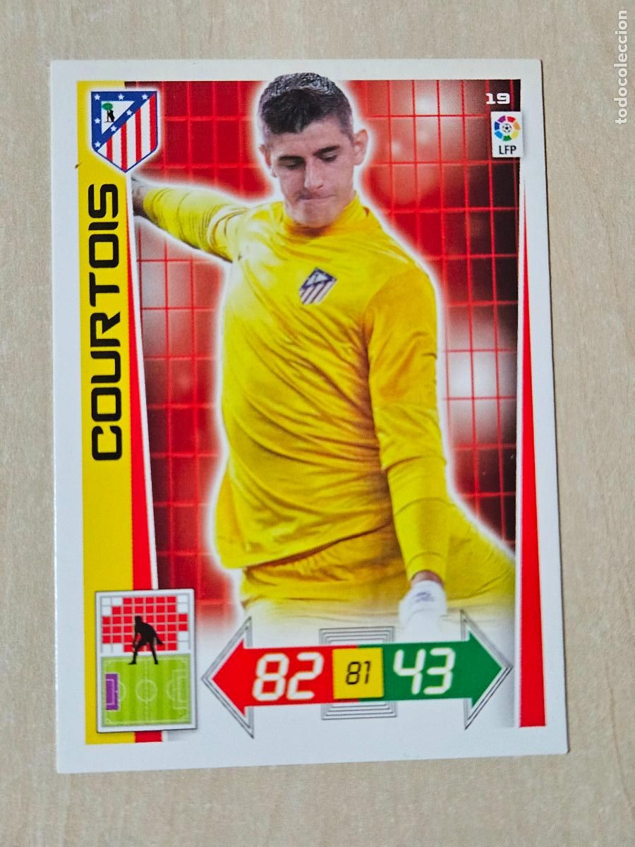 Cromos de f&uacute;tbol: FICHA N&ordm; 19 COURTOIS - ADRENALYN 12 13 - PANINI 2012 -13 - CROMO - ATLETICO DE MADRID