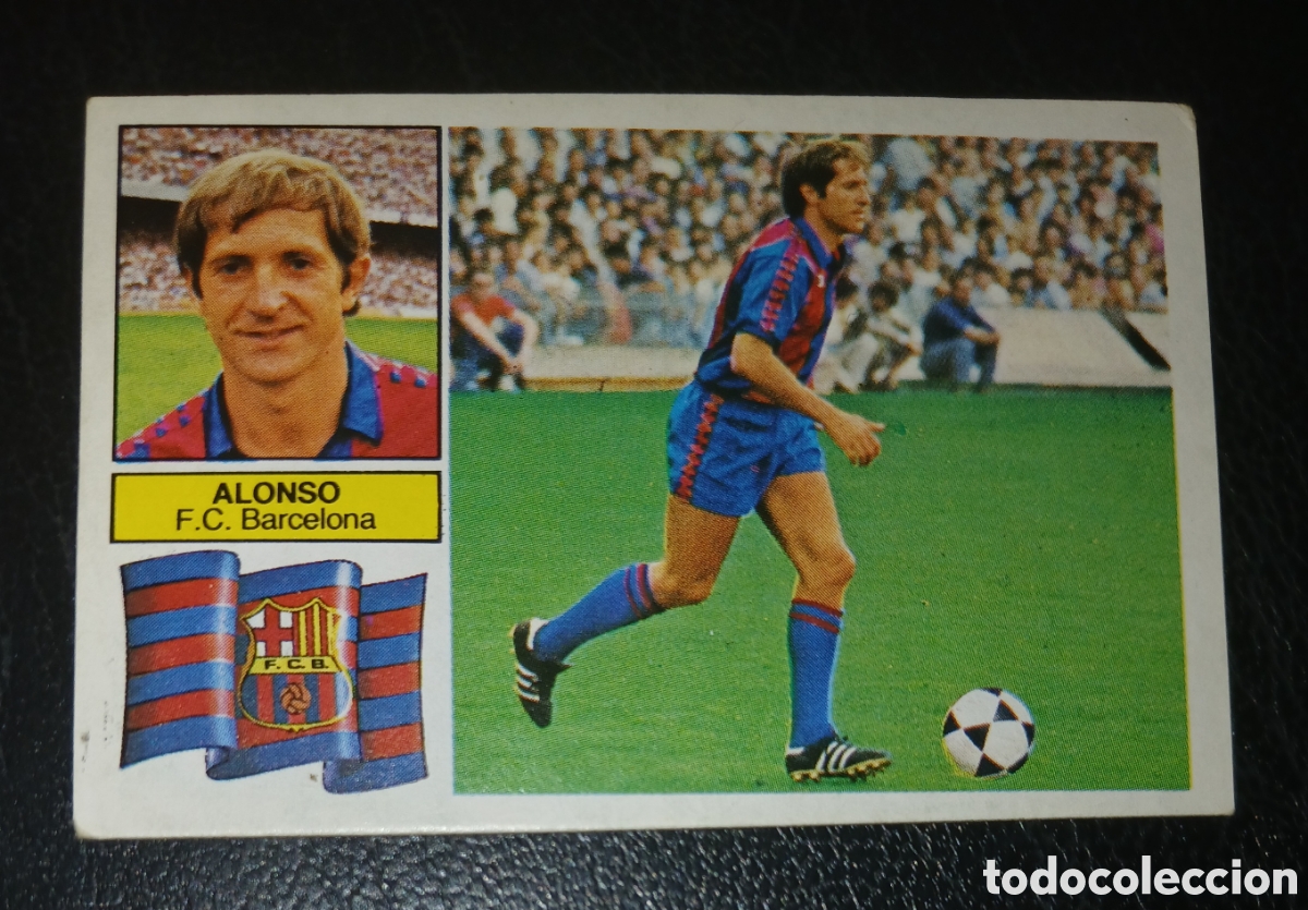 Cromos de f&uacute;tbol: Cromo Alonso F.C. Barcelona Liga 82/83 Este sin pegar (Variante de primera tirada / con FCB)