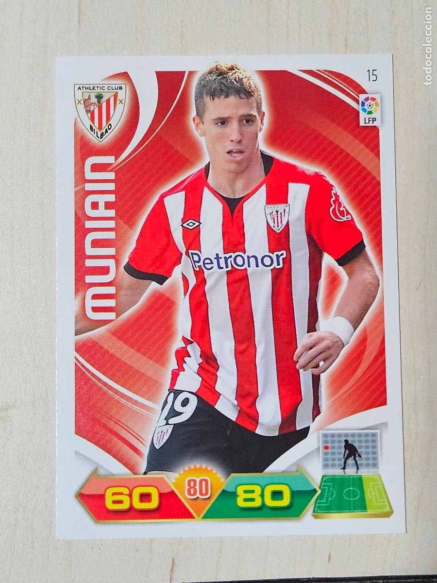 Cartes &agrave; collectionner de Football: FICHA N&ordm; 15 MUNIAIN - ADRENALYN 11 12 - PANINI 2011 -12 - CROMO - ATHLETIC DE BILBAO