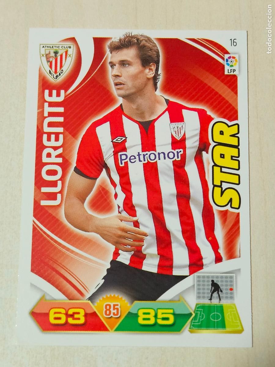 Cartes &agrave; collectionner de Football: FICHA N&ordm; 16 LLORENTE - ADRENALYN 11 12 - PANINI 2011 -12 - CROMO - ATHLETIC DE BILBAO