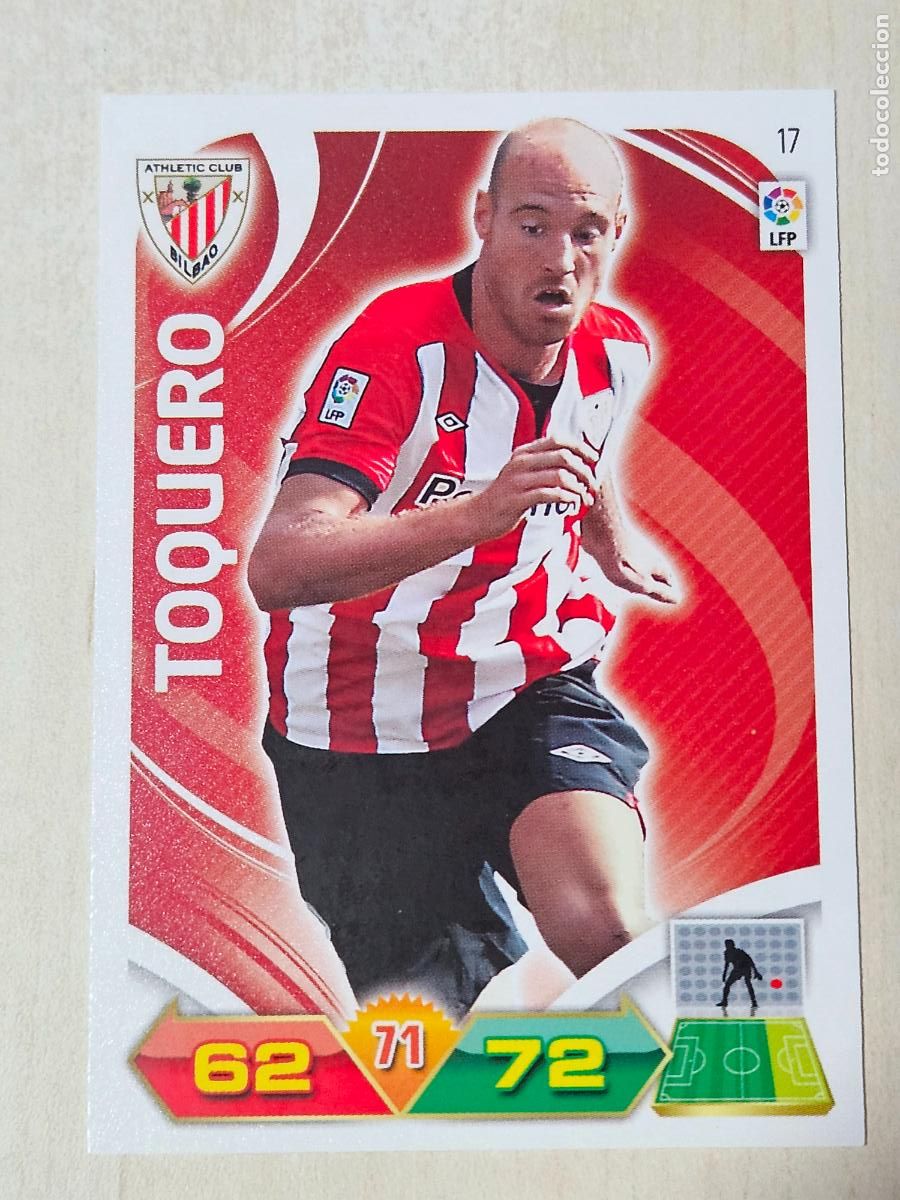 Cartes &agrave; collectionner de Football: FICHA N&ordm; 17 TOQUERO - ADRENALYN 11 12 - PANINI 2011 -12 - CROMO - ATHLETIC DE BILBAO