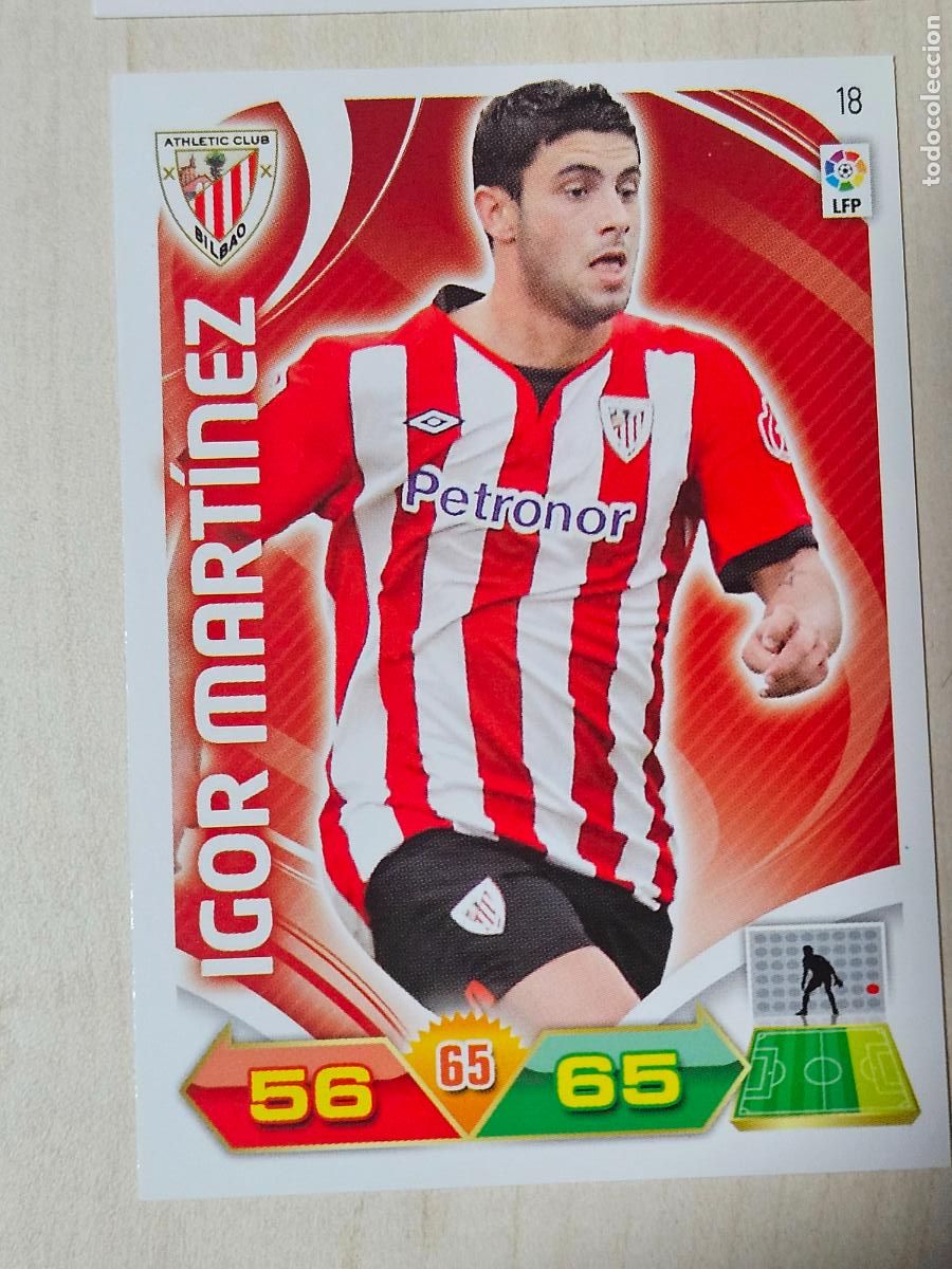 Cartes &agrave; collectionner de Football: FICHA N&ordm; 18 IGOR MARTINEZ - ADRENALYN 11 12 - PANINI 2011 -12 - CROMO - ATHLETIC DE BILBAO