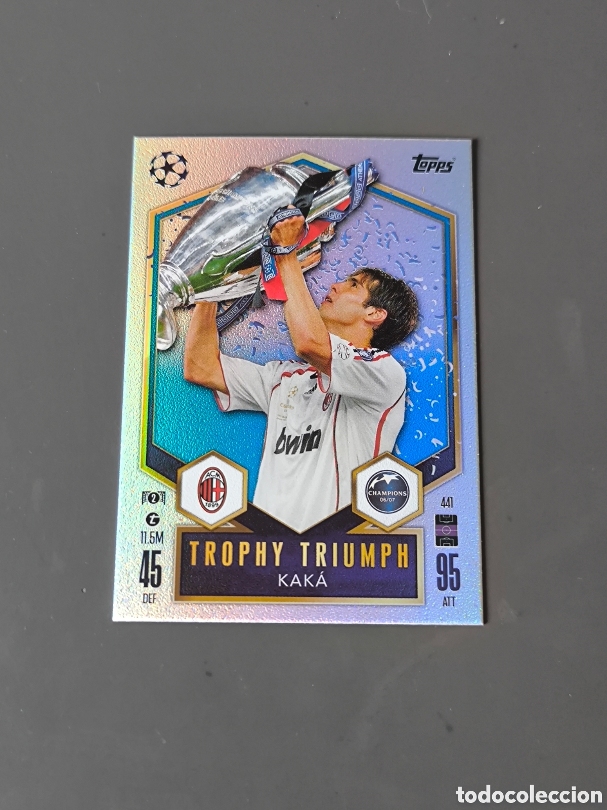 Cartes &agrave; collectionner de Football: KAK&Aacute; 441 Trophy Triumph AC Milan Match Attax