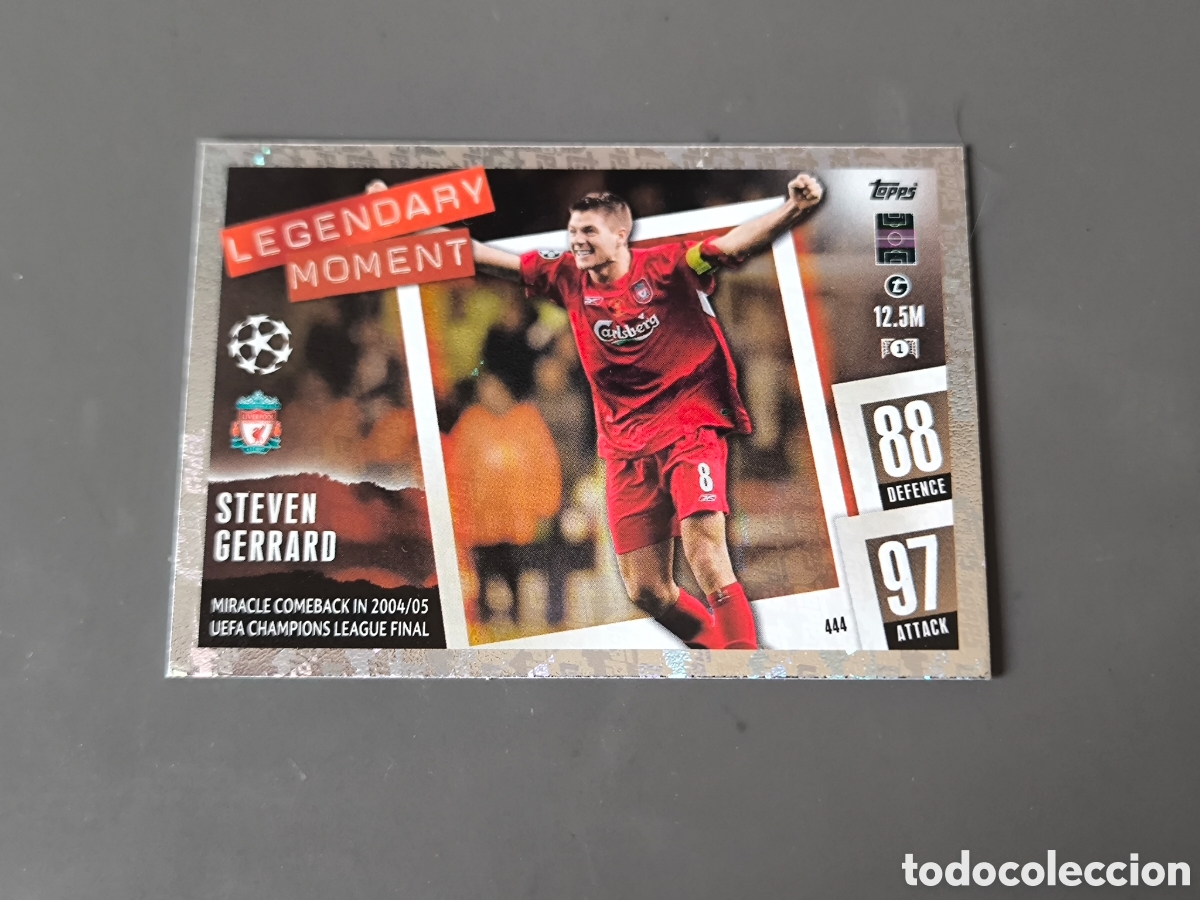 Cromos de f&uacute;tbol: STEVEN GERRARD 444 Legendary Moment Liverpool Match Attax
