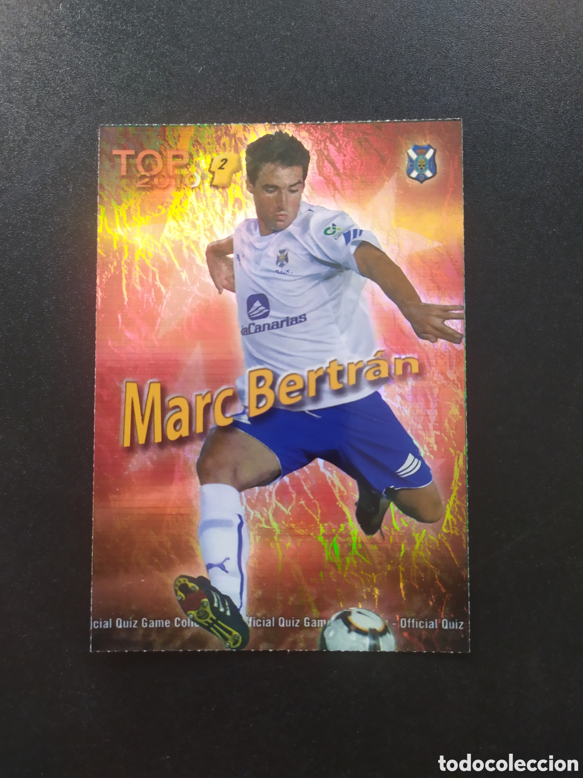Cromos de f&uacute;tbol: Mundicromo fichas Liga 2009 2010 09 10 Marc Bertr&aacute;n top brillo jaspeado rojo n&deg; 557 Tenerife