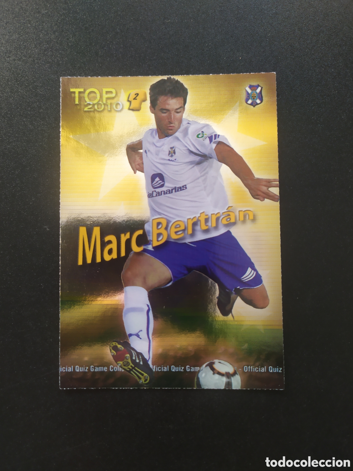 Cromos de f&uacute;tbol: Mundicromo fichas Liga 2009 2010 09 10 Marc Bertr&aacute;n top brillo dorado n&deg; 557 Tenerife