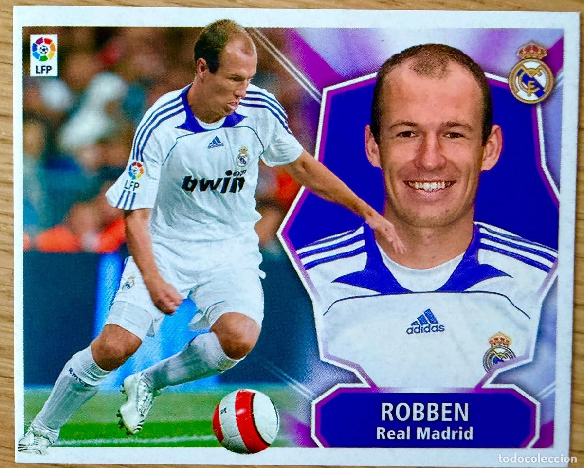 Cromos de f&uacute;tbol: ROBBEN REAL MADRID 08 09 2008 2009 LIGA EDICIONES ESTE SIN PEGAR STICKER CROMOS