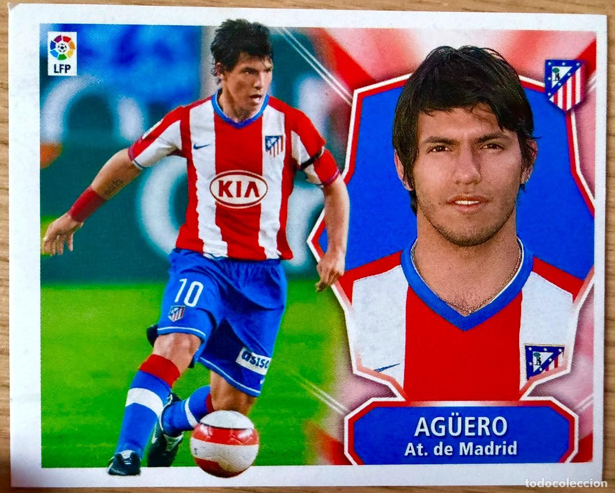 Cromos de f&uacute;tbol: KUN AGUERO ATLETICO MADRID 08 09 2008 2009 LIGA EDICIONES ESTE SIN PEGAR STICKER CROMOS