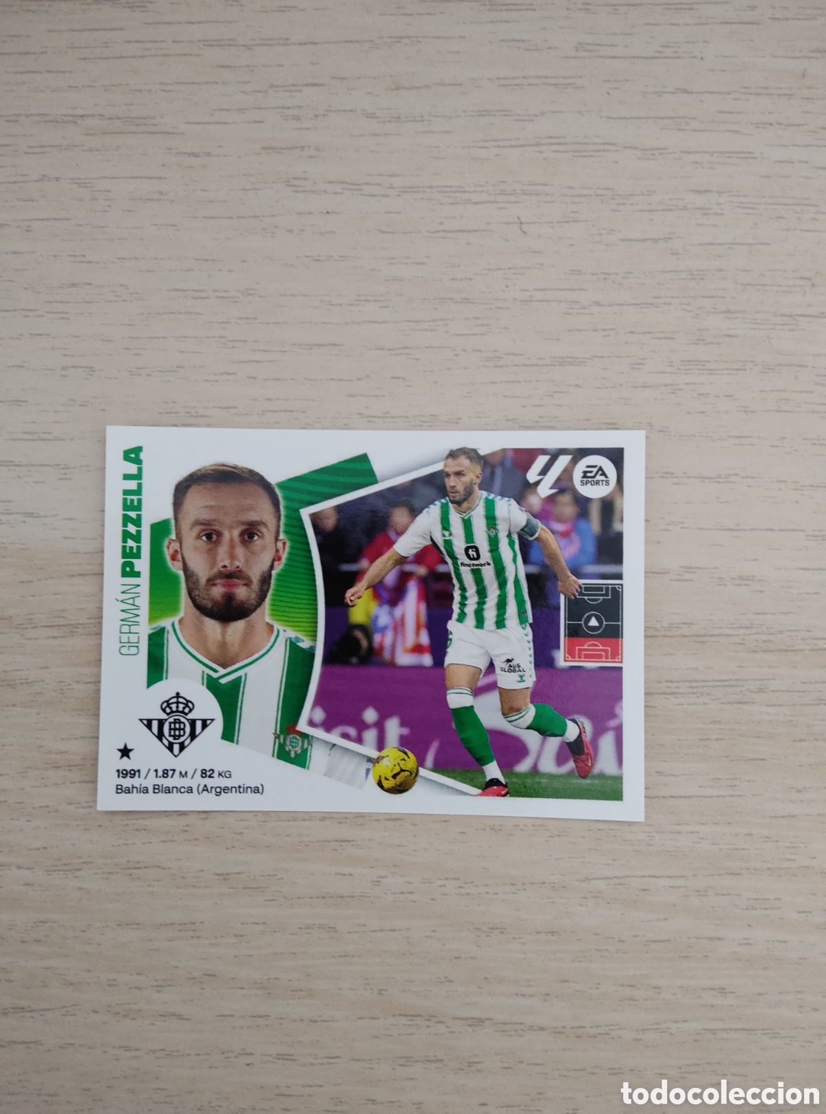 Cromos de f&uacute;tbol: 6 PEZZELLA REAL BETIS LIGA ESTE 2024 2025