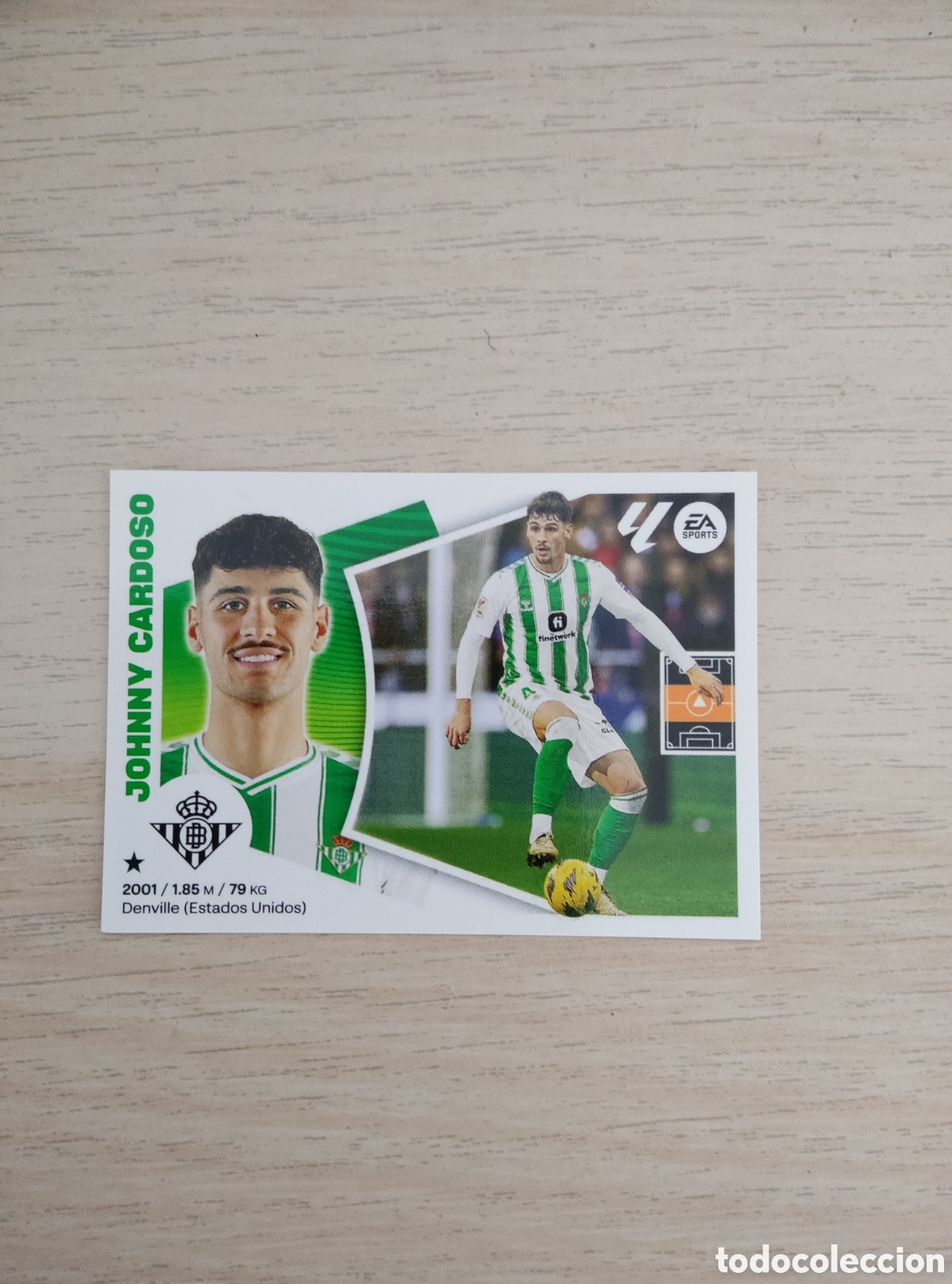Cromos de f&uacute;tbol: 10 JOHNNY CARDOSO REAL BETIS LIGA ESTE 2024 2025
