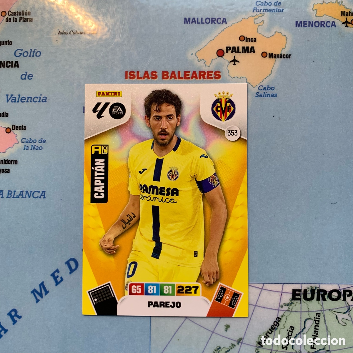 Cromos de f&uacute;tbol: Parejo n&uacute;mero 353 del Villarreal cromo adrenalyn XL 25-26 2025-2026