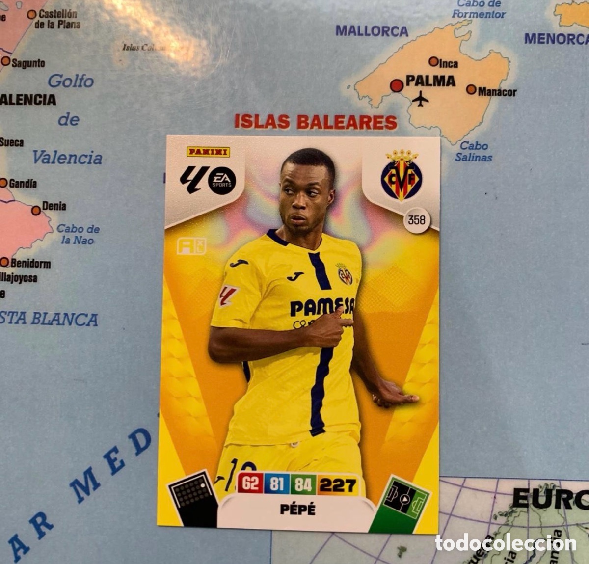 Cromos de f&uacute;tbol: Pepe n&uacute;mero 358 del Villarreal cromo adrenalyn XL 25-26 2025-2026