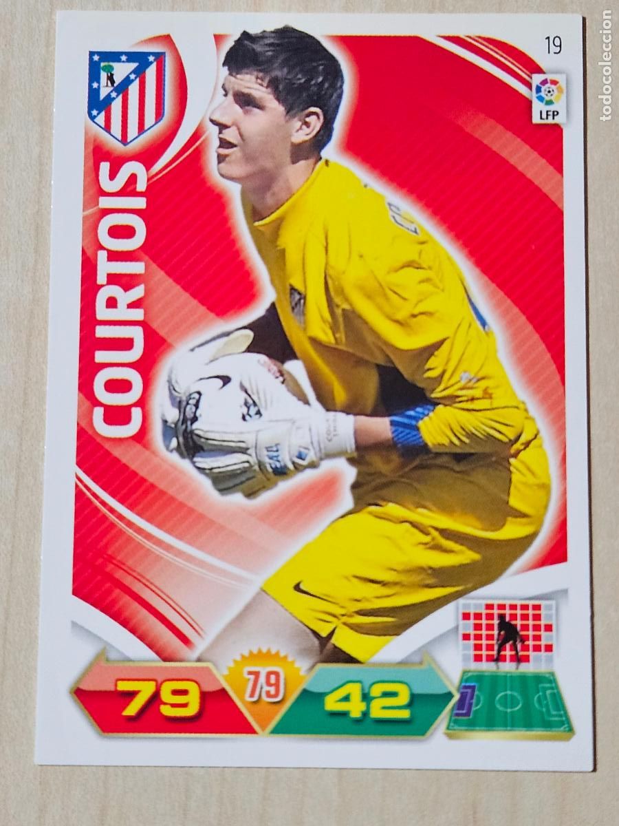 Cromos de f&uacute;tbol: FICHA N&ordm; 19 COURTOIS - ADRENALYN 11 12 - PANINI 2011 -12 - CROMO - ATLETICO DE MADRID