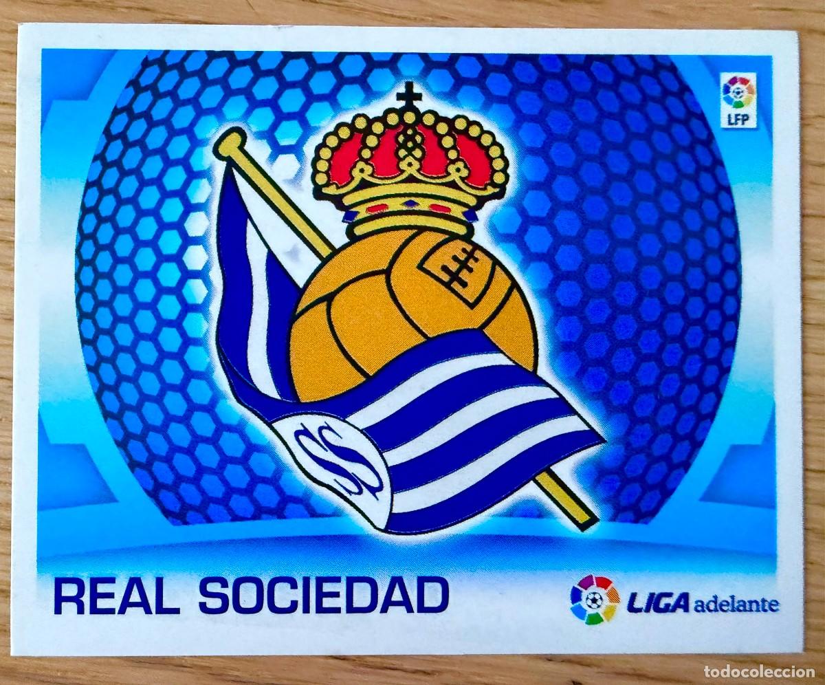 Cromos de f&uacute;tbol: ESCUDO REAL SOCIDAD LIGA ADELANTE 09 10 2009 2010 LIGA EDICIONES ESTE SIN PEGAR STICKER CROMOS