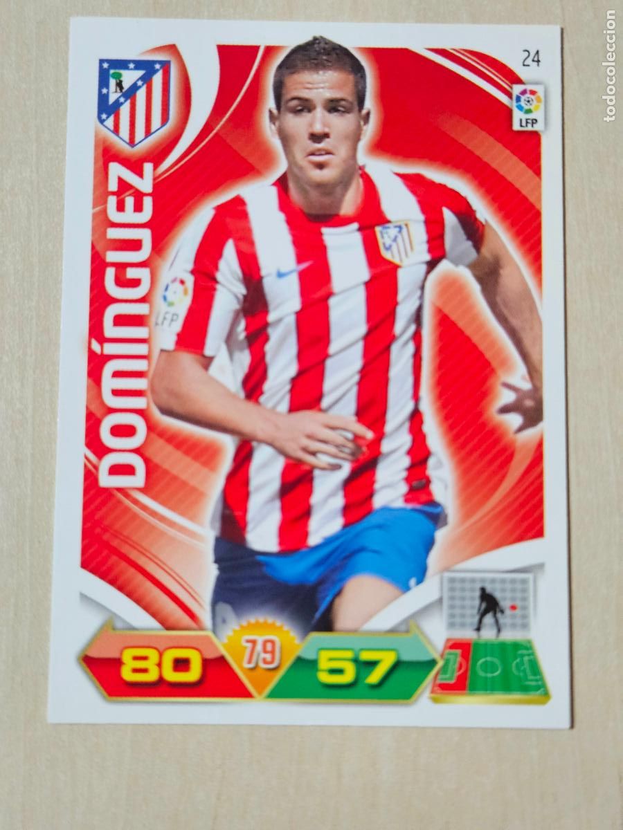 Cromos de f&uacute;tbol: FICHA N&ordm; 24 DOMINGUEZ - ADRENALYN 11 12 - PANINI 2011 -12 - CROMO - ATLETICO DE MADRID
