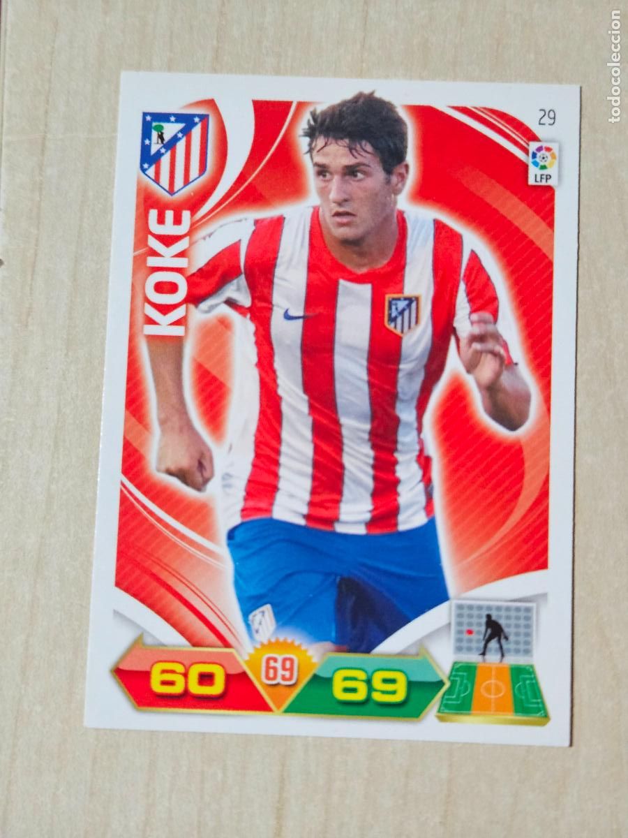 Cromos de f&uacute;tbol: FICHA N&ordm; 29 KOKE - ADRENALYN 11 12 - PANINI 2011 -12 - CROMO - ATLETICO DE MADRID