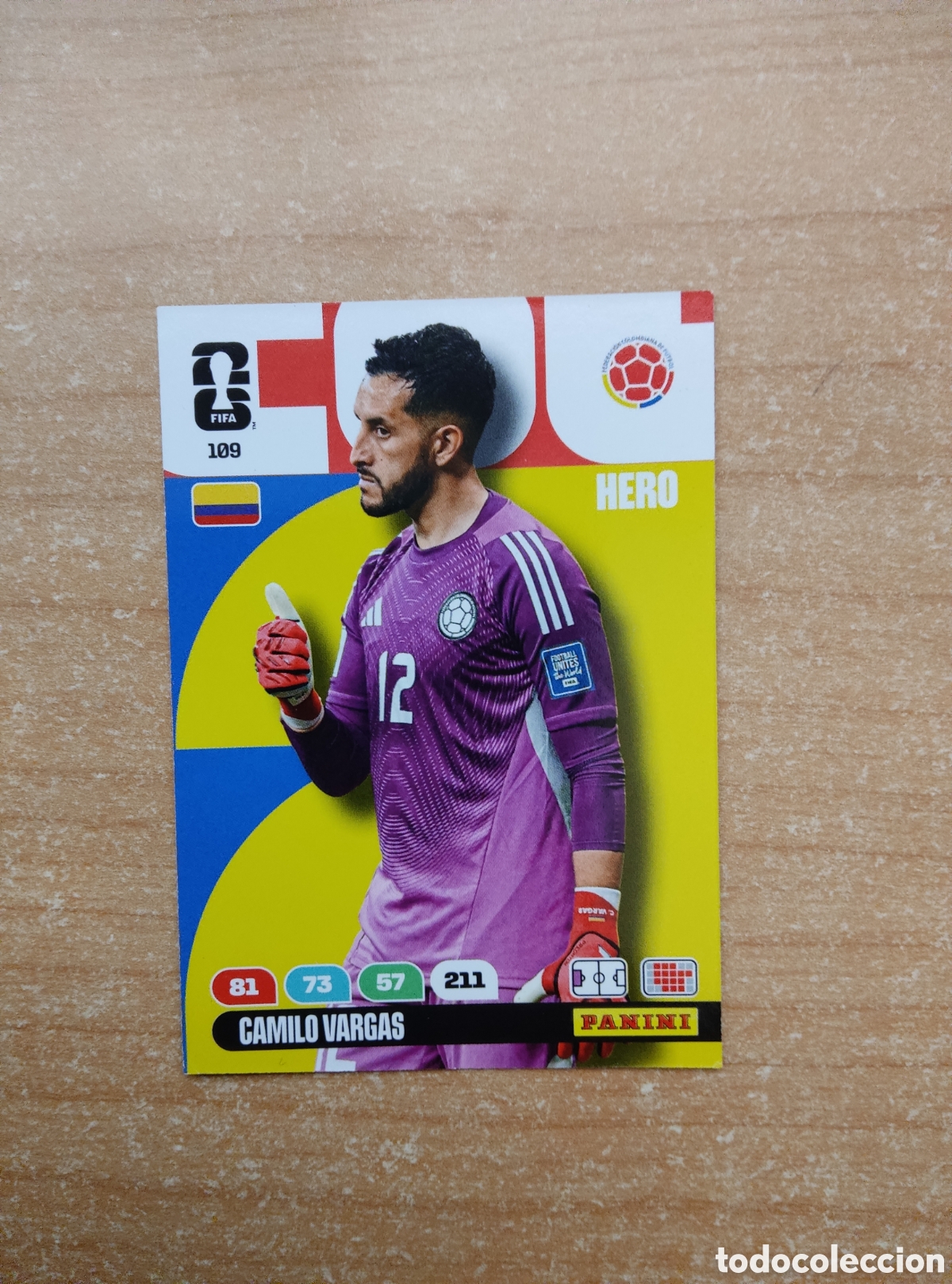 Cromos de f&uacute;tbol: 109 CAMILO VARGAS COLOMBIA ADRENALYN XL MUNDIAL 2026