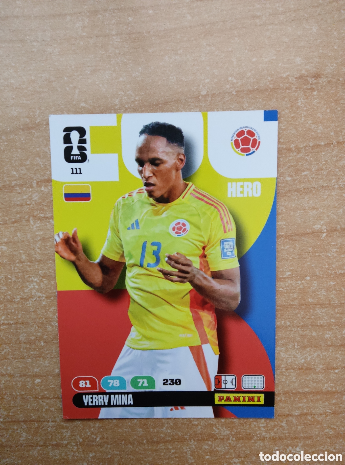 Cromos de f&uacute;tbol: 111 YERRY MINA COLOMBIA ADRENALYN XL MUNDIAL 2026