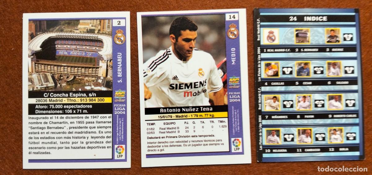 Cromos de f&uacute;tbol: CROM5 CROMOS DE FUTBOL 2004 MUNDICROMO SPORT ( LOTE 2 ) REAL MADRID