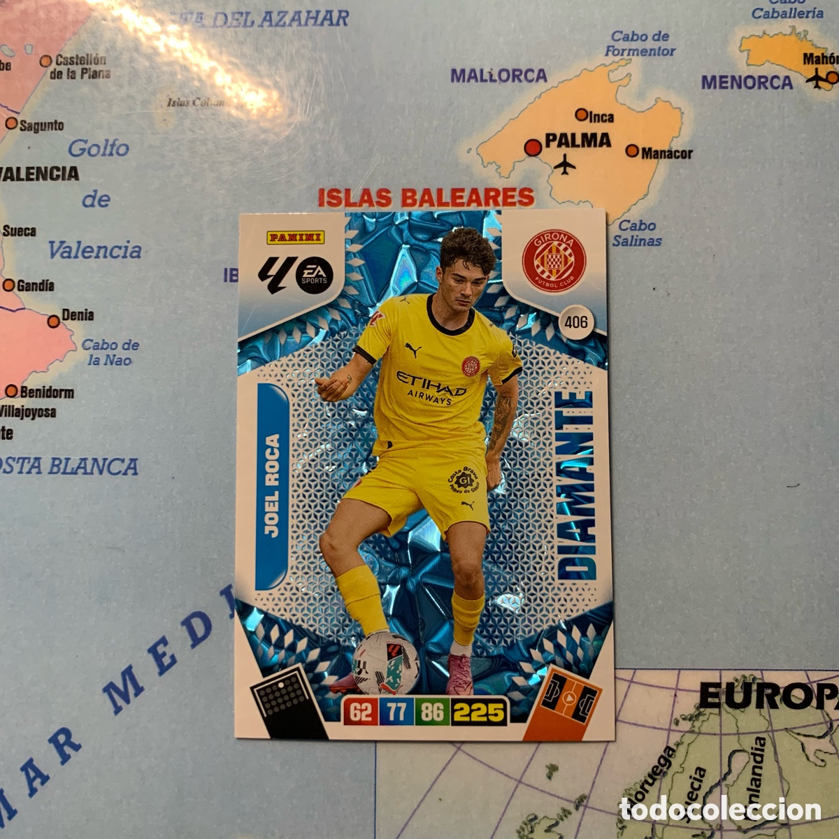 Cromos de f&uacute;tbol: Joel Roca Diamante n&uacute;mero 406 del Girona cromo adrenalyn XL 25-26 2025-2026