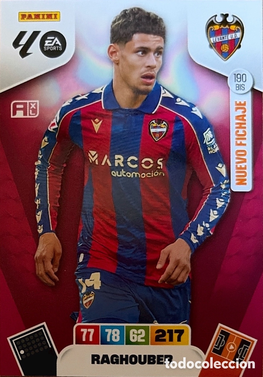 Fu&szlig;ball-Sticker: 190.BIS- RAGHOUBER (LEVANTE) ADRENALYN XL LIGA 2025/26 (PANINI)