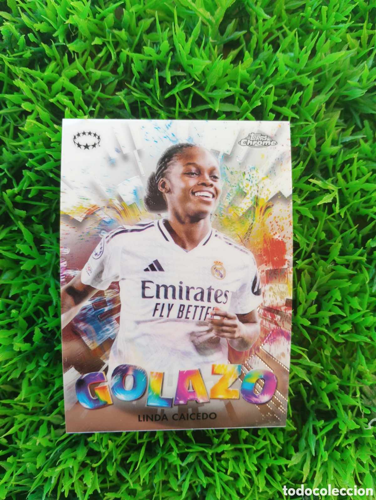 Cartes &agrave; collectionner de Football: Linda Caicedo Real Madrid GOLAZO Topps Chrome 24-25 # G-15