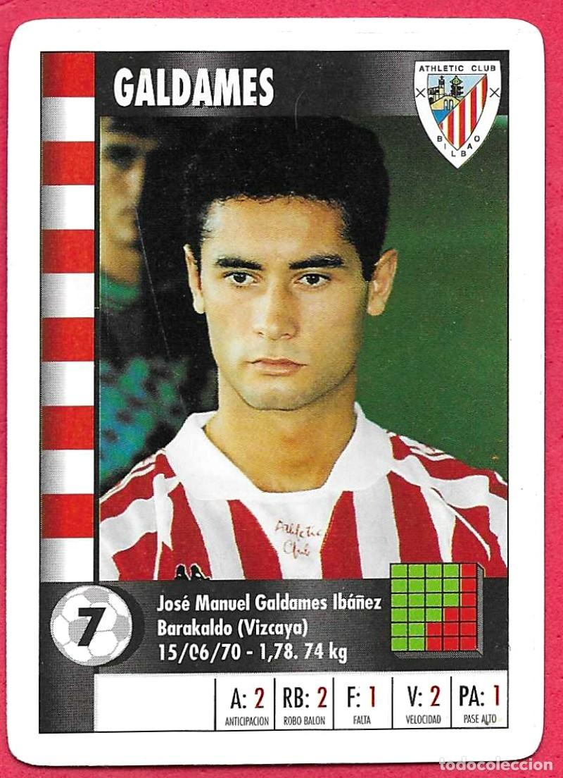 Cromos de f&uacute;tbol: CARTA NAIPE HERACLIO FOURNIER SUPERGOL SUPER GOL MARCA 95 96 1995 1996 - GALDAMES ATHLETIC DE BILBAO