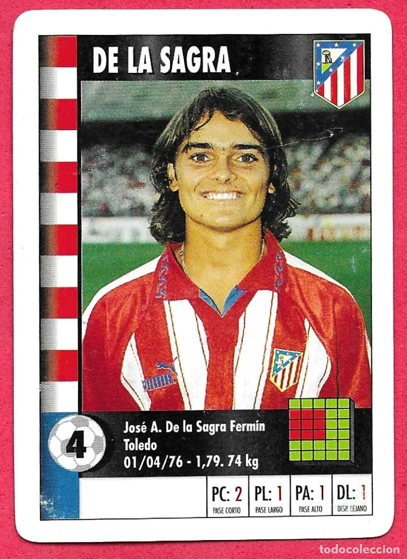 Figurine di Calcio: CARTA NAIPE HERACLIO FOURNIER SUPERGOL SUPER GOL MARCA 95 96 1995 1996 - DE LA SAGRA ATLETICO MADRID
