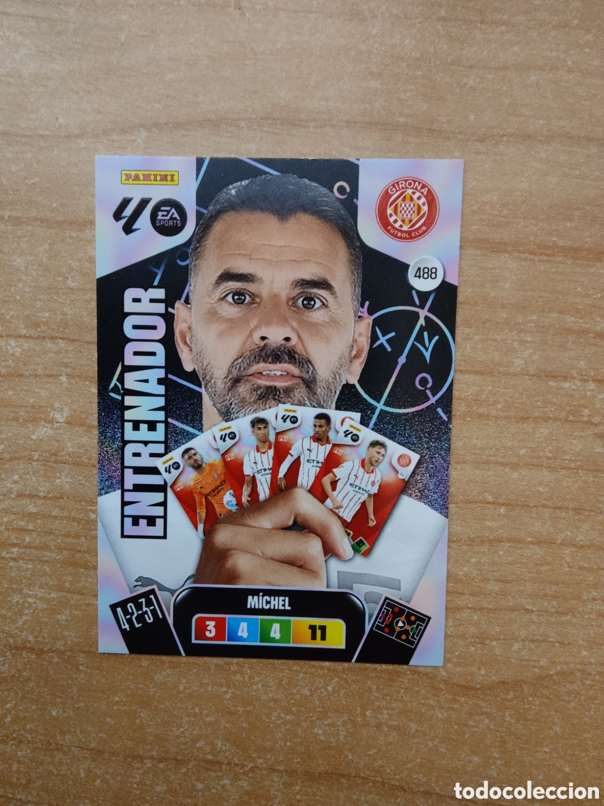 Cromos de f&uacute;tbol: 488 MICHEL ENTRENADOR GIRONA ADRENALYN XL LIGA 2025 2026