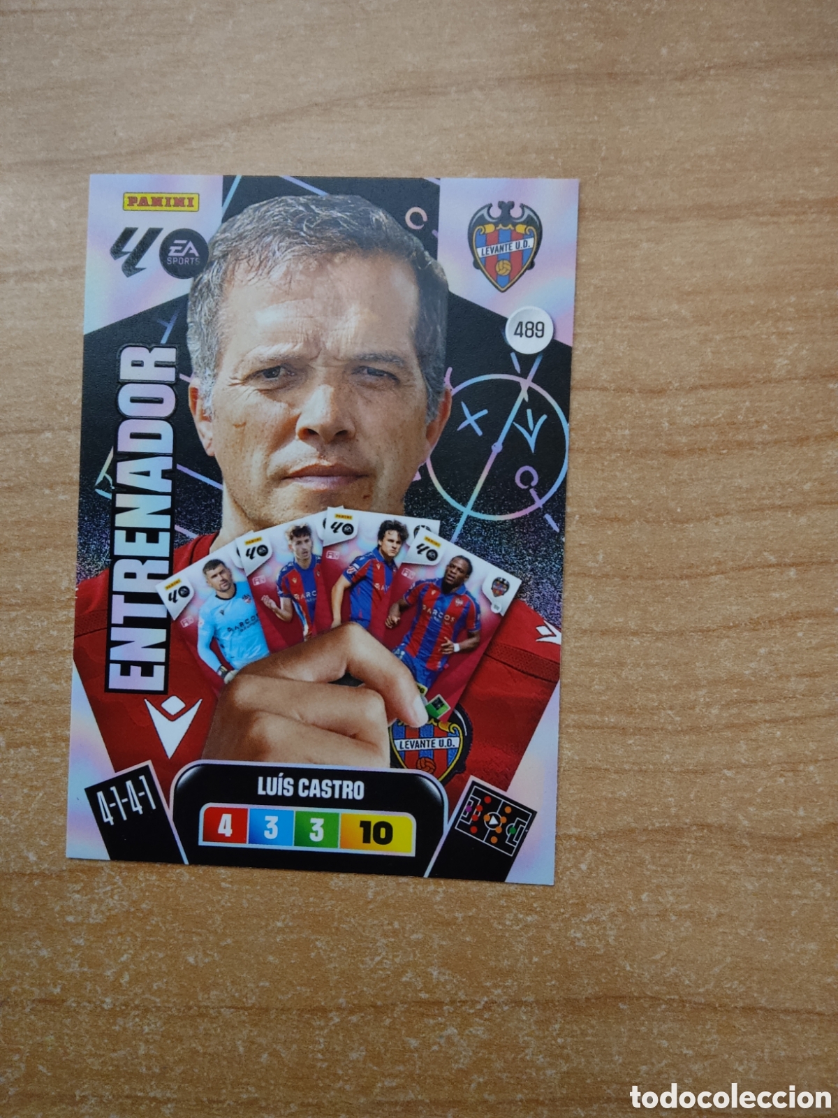 Cromos de f&uacute;tbol: 489 LUIS CASTRO LEVANTE ENTRENADOR ADRENALYN XL LIGA 2025 2026
