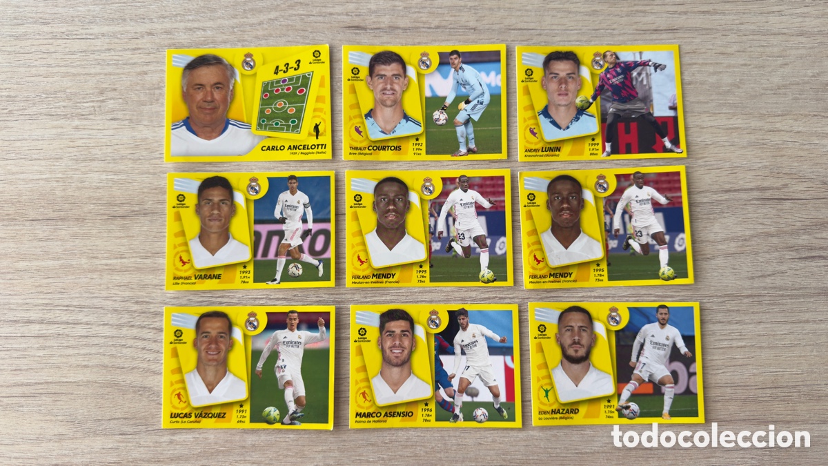 Cromos de f&uacute;tbol: Cromos Colecciones Liga Este Real Madrid 21/22