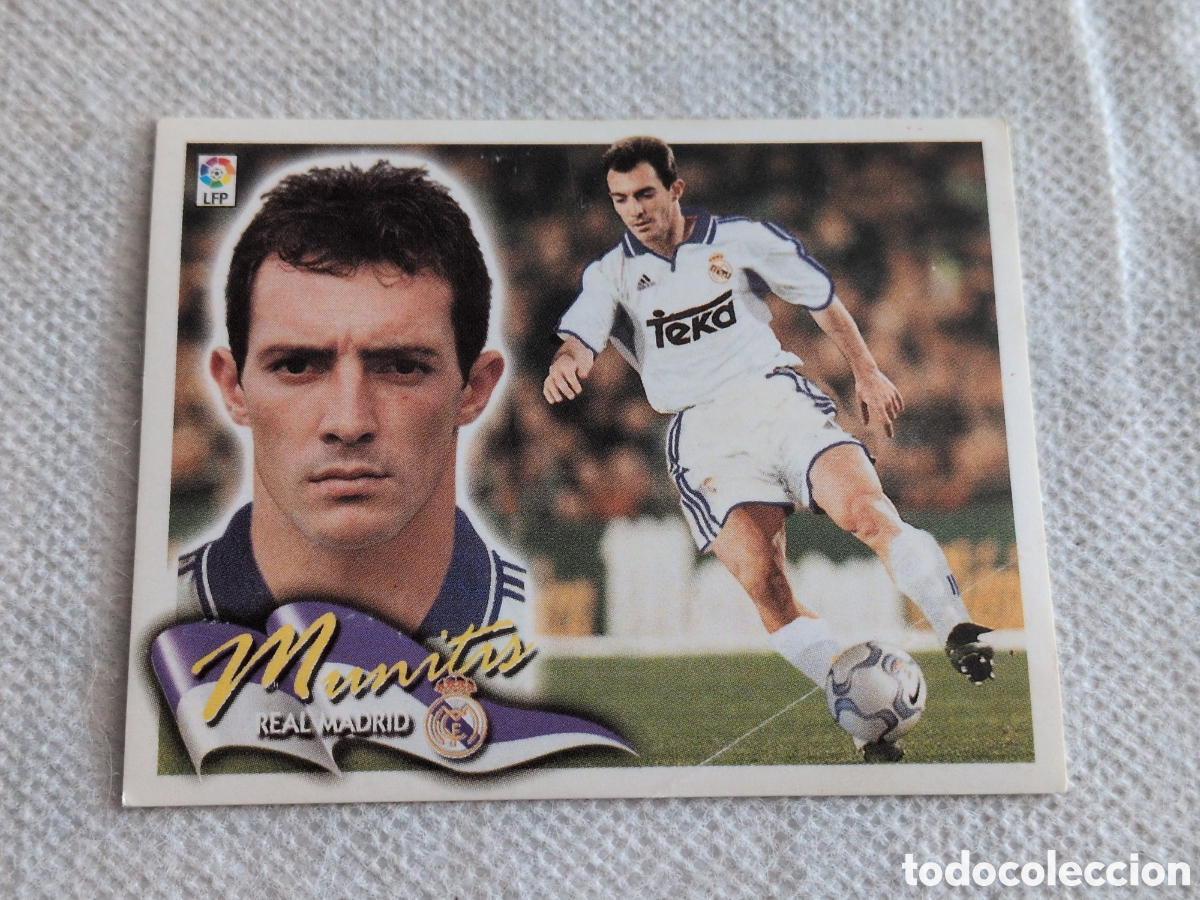 Cromos de f&uacute;tbol: liga 2000-2001 este coloca munitis (real madrid), nunca pegado sin pegar