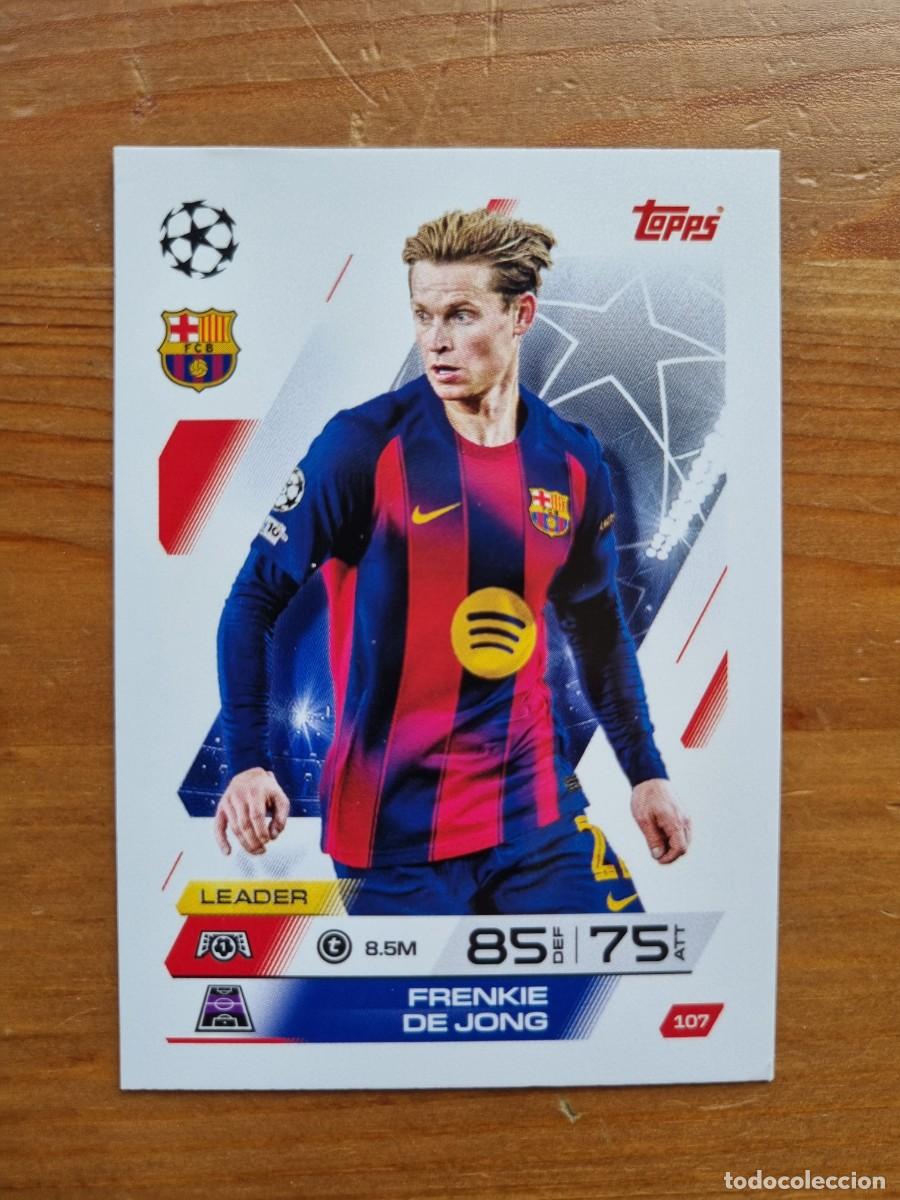 Football Stickers: 107 Frenkie DE JONG (FC Barcelona). Match Attax 2025 2026 25 26 (Topps)