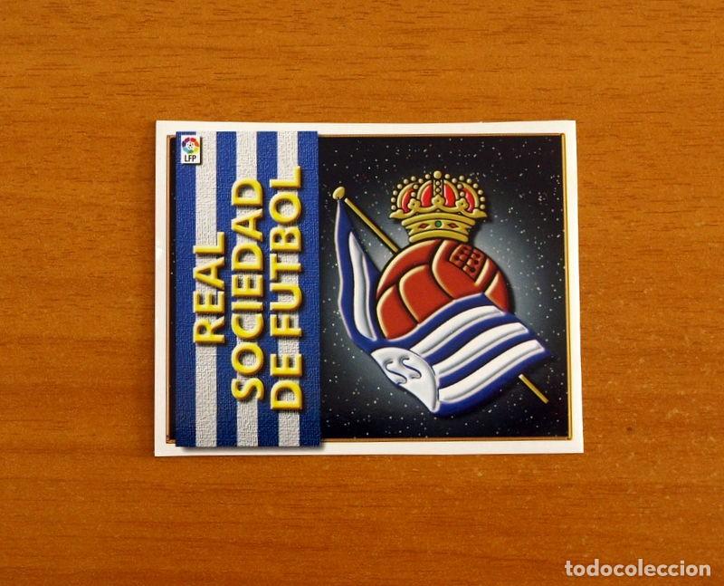 Football Stickers: Real Sociedad - Escudo - Ediciones Este Liga 1998-1999, 98-99 - Nunca pegado