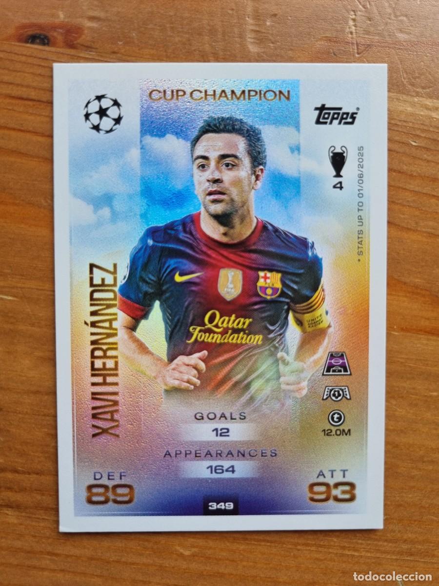 Cromos de Futebol: 349 XAVI Hern&aacute;ndez (FC Barcelona) CUP CHAMPION. Match Attax 2025 2026 25 26 (Topps)