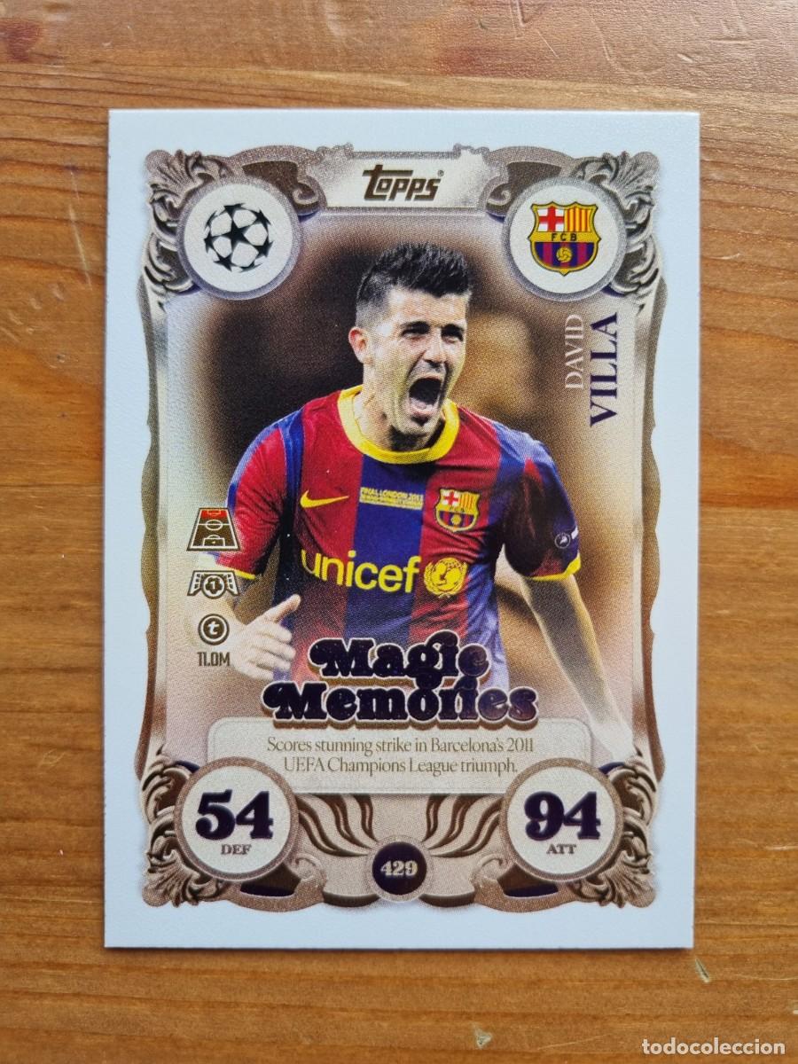 Cromos de f&uacute;tbol: 429 David VILLA (FC Barcelona) MAGIC MEMORIES. Match Attax 2025 2026 25 26 (Topps)