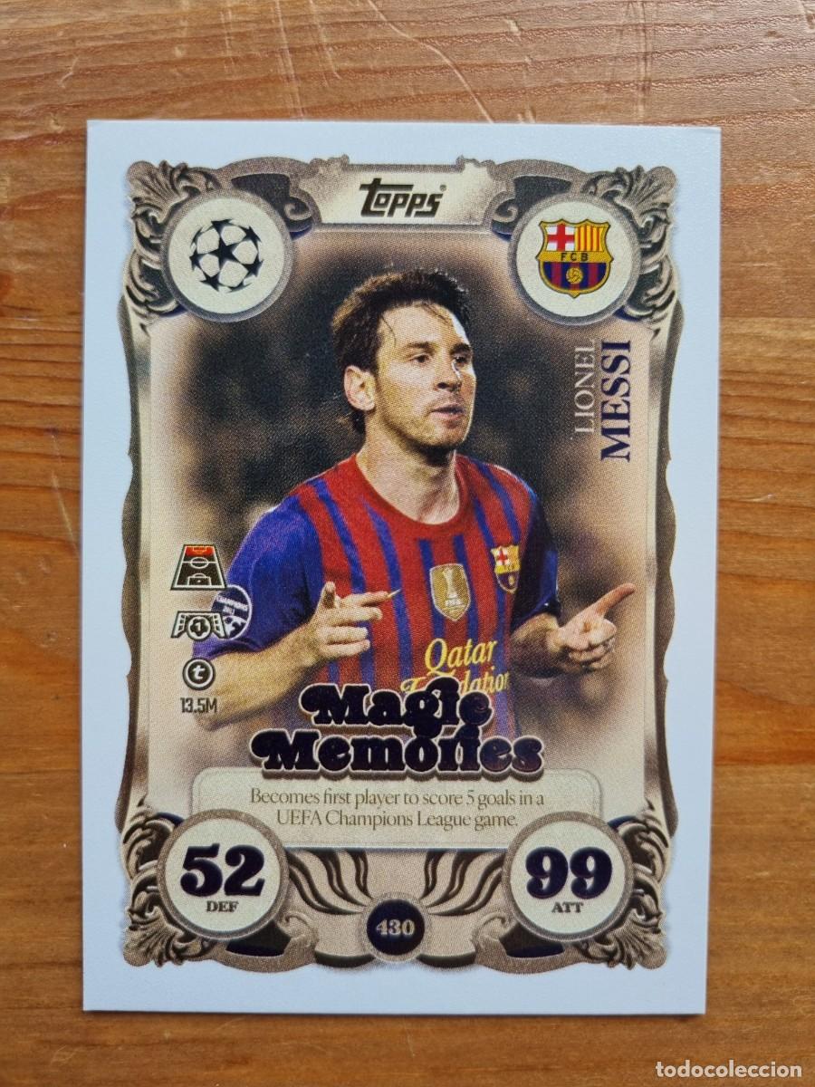 Cromos de f&uacute;tbol: 430 Lionel MESSI (FC Barcelona) MAGIC MEMORIES. Match Attax 2025 2026 25 26 (Topps)